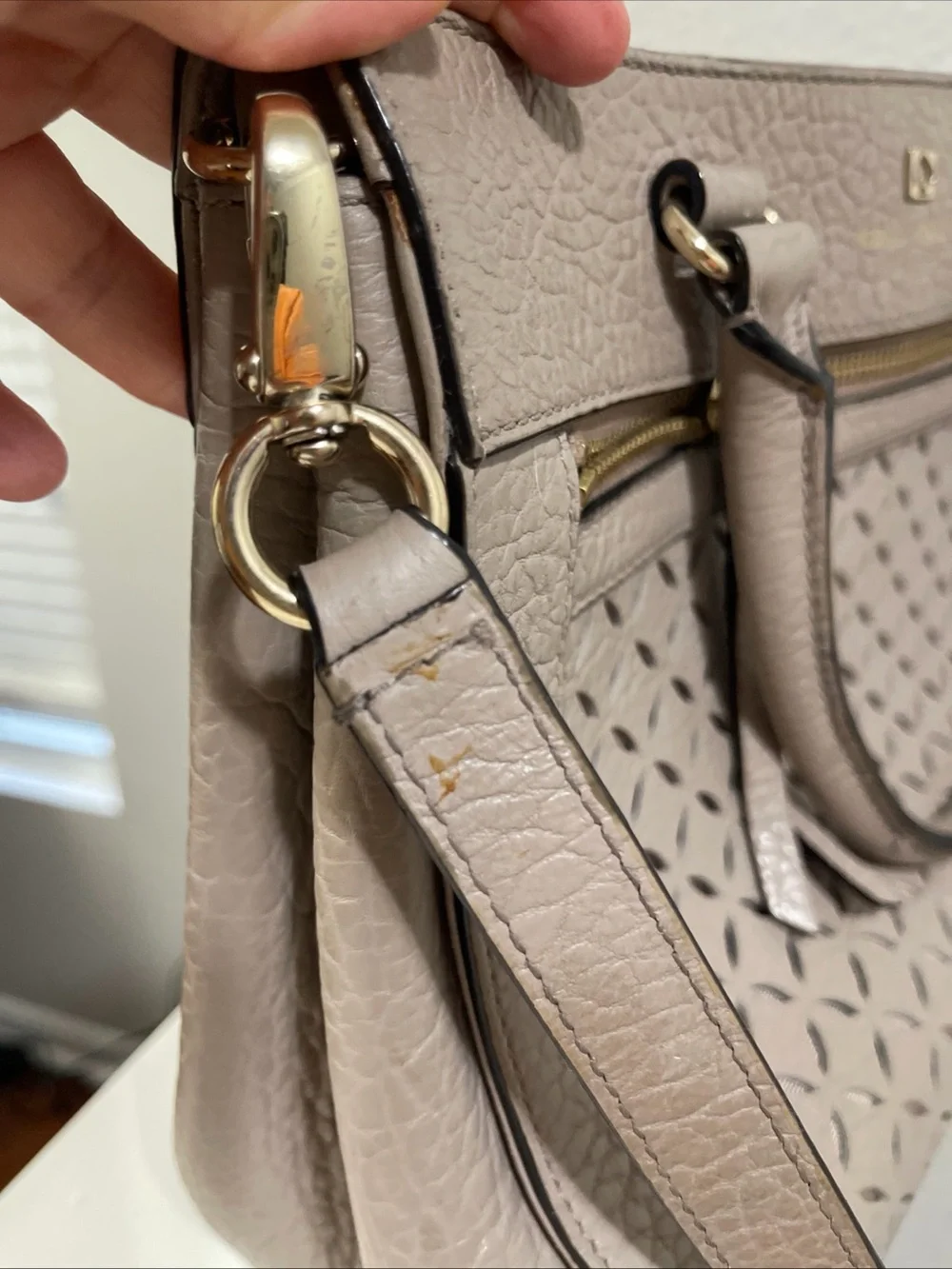 Kate Spade New York Perri Lane Bubbles Romy Satchel Beige